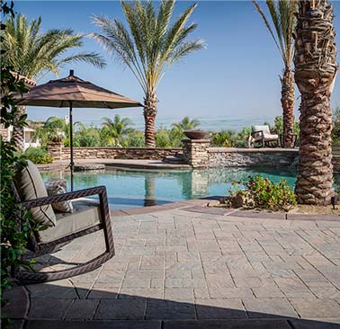 Paver pool deck