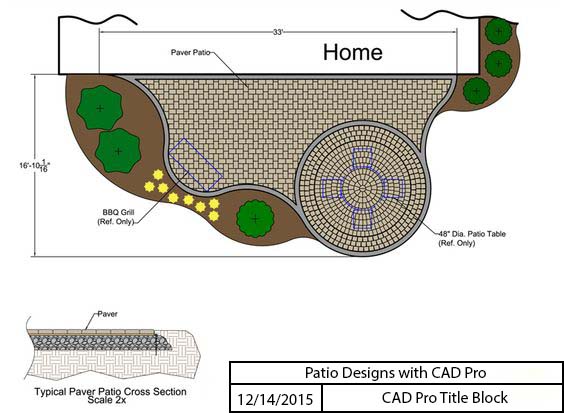 curved seating area made from stone pavers