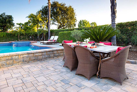 patio pavers with pool deck